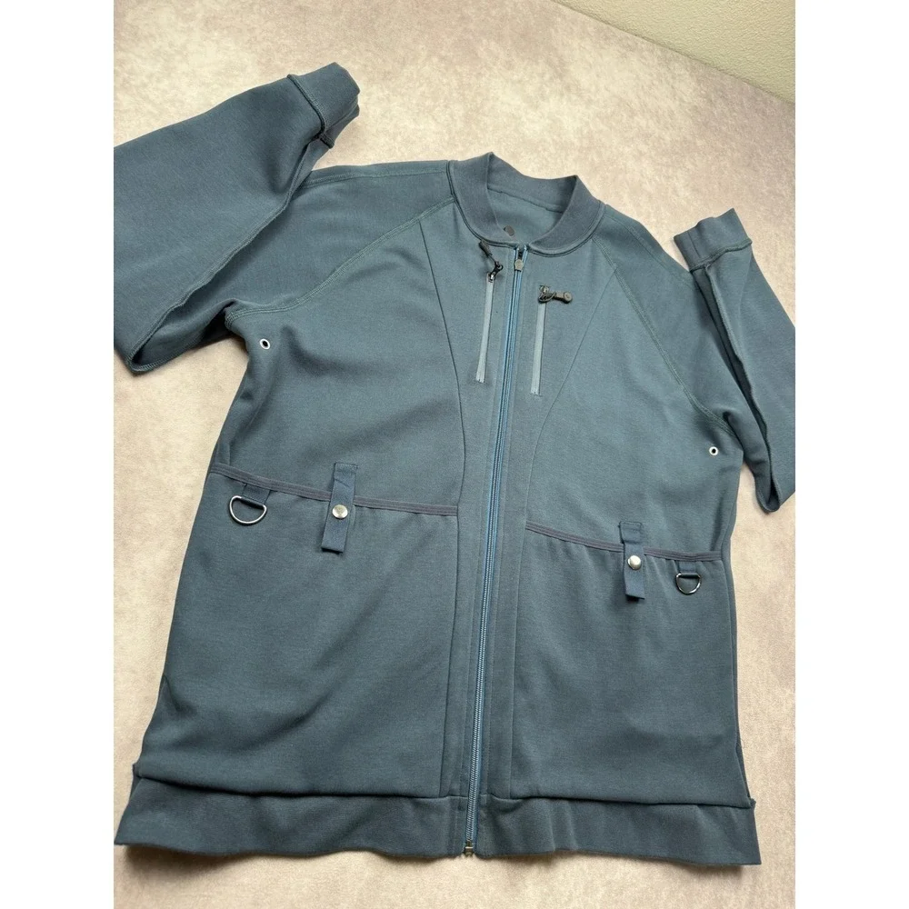 Apple Employee Exclusive Full Zip Bomber Jacket Navy Blue Men LT Rare Tech